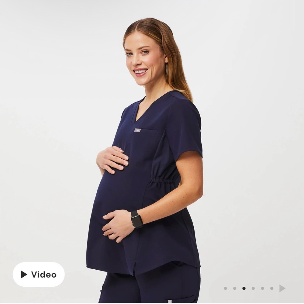 FIGS Navy Blue Maternity Scrub Set
